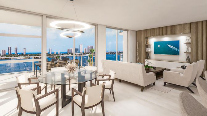 Dining room, Interior, Living room, Pendant Lights, Water