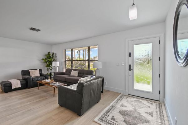 Interior, Living room, Pendant Lights, Wood Texture Flooring