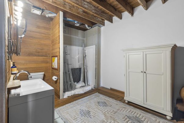 Bathroom, Interior, Wooden Beams, Wooden Ceilings, Wooden Walls