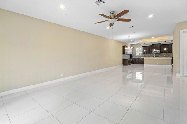 Empty room, Interior, Kitchen, Recessed Lighting