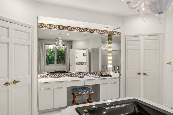 Bathroom, Chandelier, Interior, Recessed Lighting