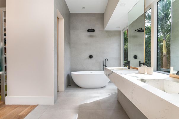 Bathroom, Dual Sink Vanities, Free Standing Baths, Interior