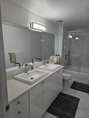 Bathroom, Dual Sink Vanities, Glass Shower, Interior