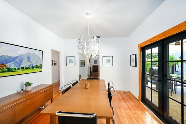 Home Office, Interior, Pendant Lights, Wood Texture Flooring