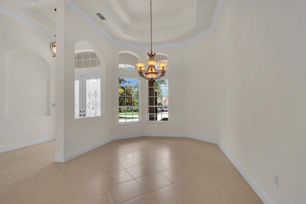 Chandelier, Empty room, Interior
