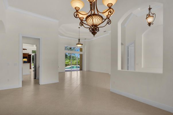 Chandelier, Empty room, Interior, Pendant Lights
