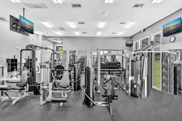 Fitness Equipment, Gym, Interior, Recessed Lighting