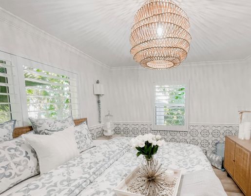 Bedroom, Chandelier, Interior