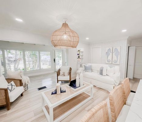 Chandelier, Interior, Living room, Recessed Lighting, Wood Texture Flooring