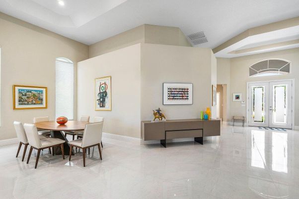 Dining room, Interior, Recessed Lighting