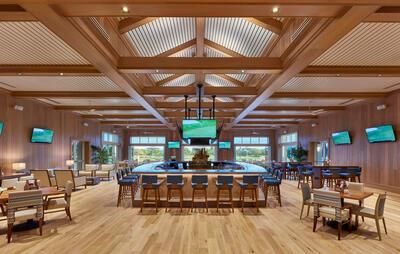 Billiard Table, Dining room, Game Room, Interior, Recessed Lighting, Wooden Beams, Wood Texture Flooring, Wooden Walls