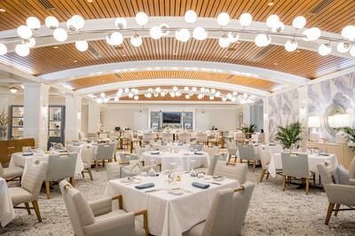 Dining room, Interior, Pendant Lights, Recessed Lighting, Wooden Ceilings