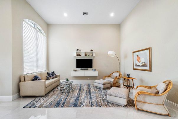 Interior, Living room, Recessed Lighting