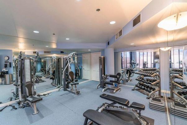 Fitness Equipment, Gym, Interior, Recessed Lighting