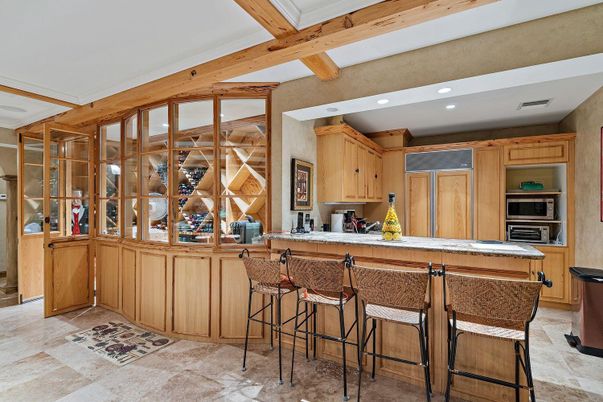 Interior, Kitchen, Recessed Lighting, Wooden Beams
