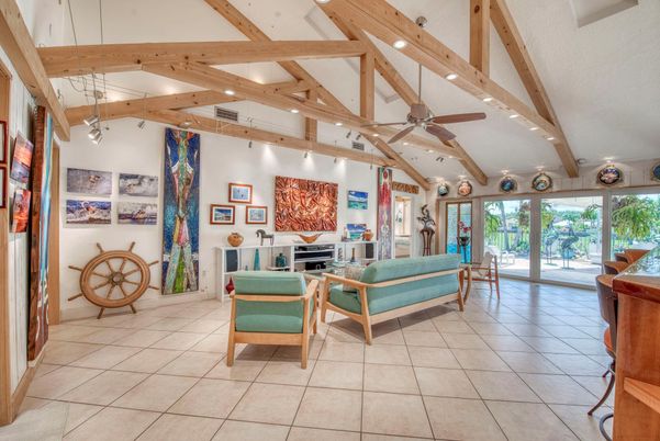 Interior, Living room, Wooden Beams