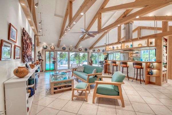 Interior, Living room, Wooden Beams