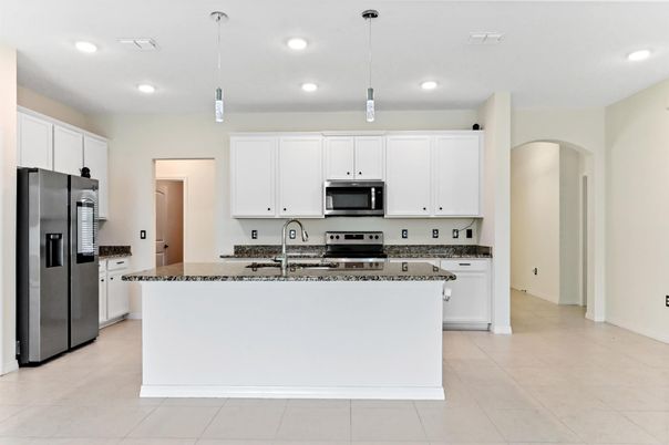 Interior, Kitchen, Pendant Lights, Recessed Lighting, Stainless Steel Appliances