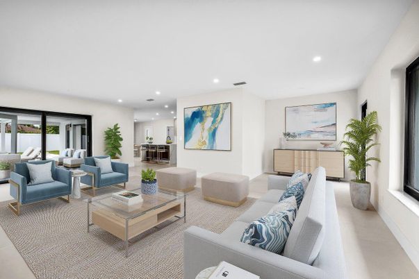 Interior, Living room, Recessed Lighting