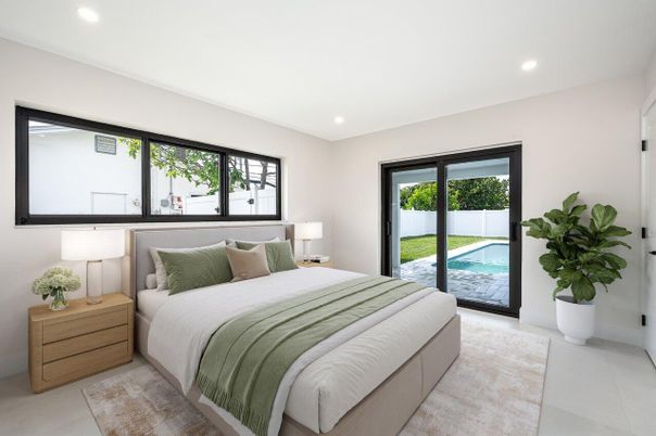 Bedroom, Interior, Recessed Lighting