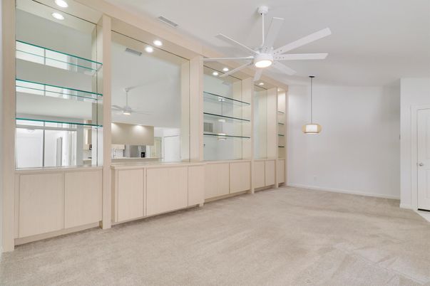 Empty room, Interior, Pendant Lights, Recessed Lighting