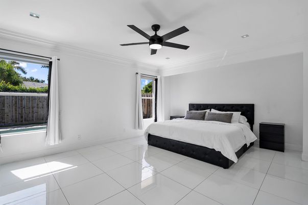 Bedroom, Interior, Recessed Lighting