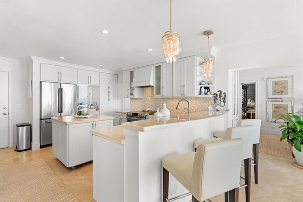 Interior, Kitchen, Pendant Lights, Recessed Lighting, Stainless Steel Appliances