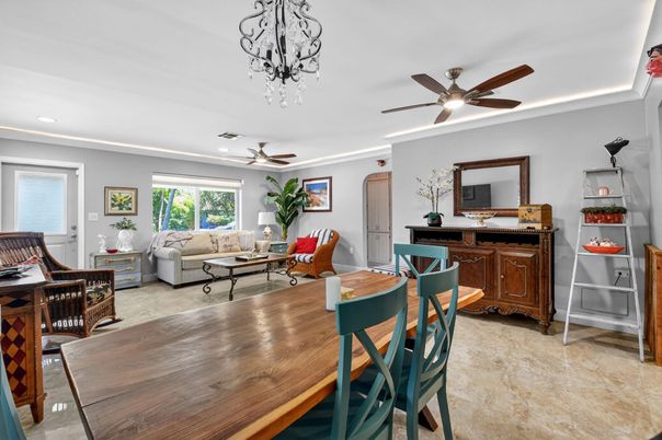 Dining room, Interior, Living room, Recessed Lighting