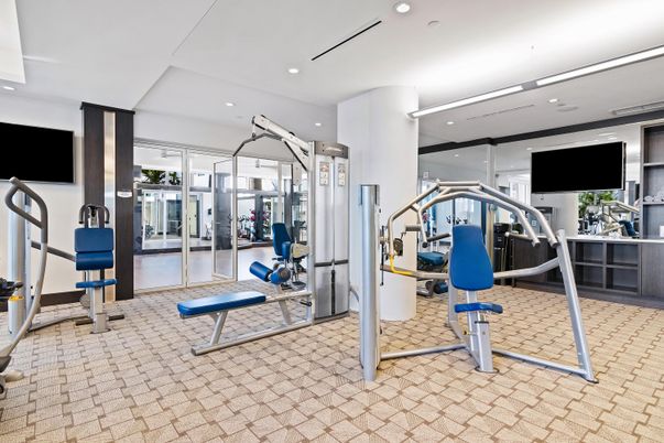 Fitness Equipment, Gym, Interior, Recessed Lighting