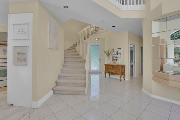 Chandelier, Interior, Marble, Recessed Lighting