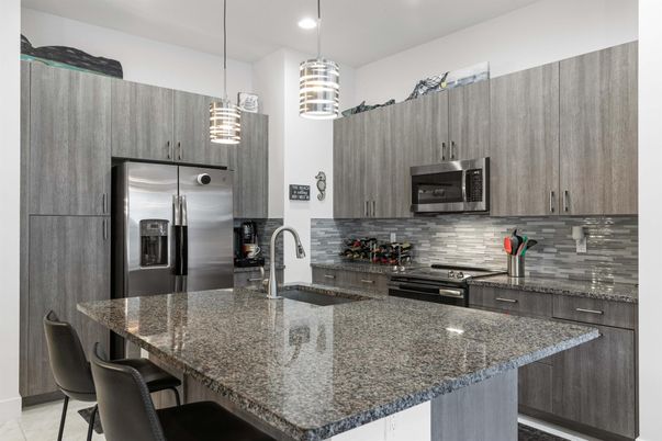 Interior, Kitchen, Pendant Lights, Recessed Lighting, Stainless Steel Appliances