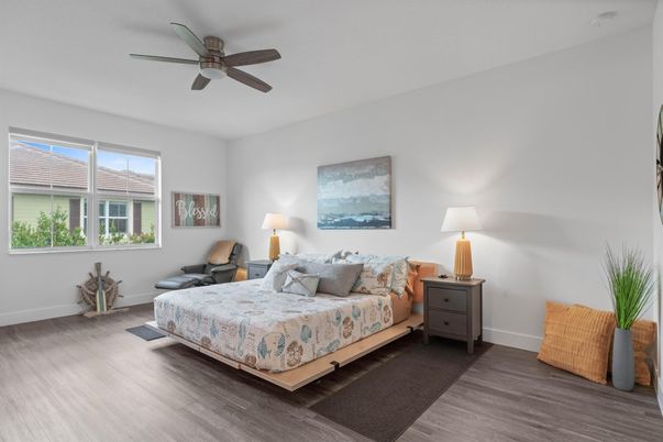 Bedroom, Interior, Wood Texture Flooring