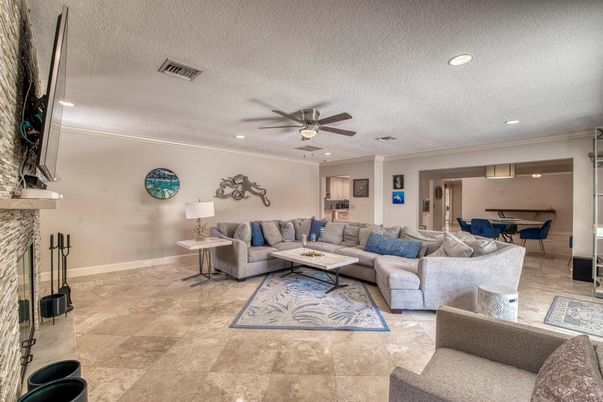Interior, Living room, Recessed Lighting