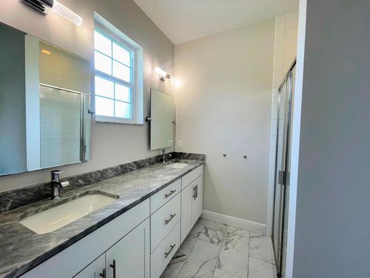 Bathroom, Dual Sink Vanities, Interior, Marble