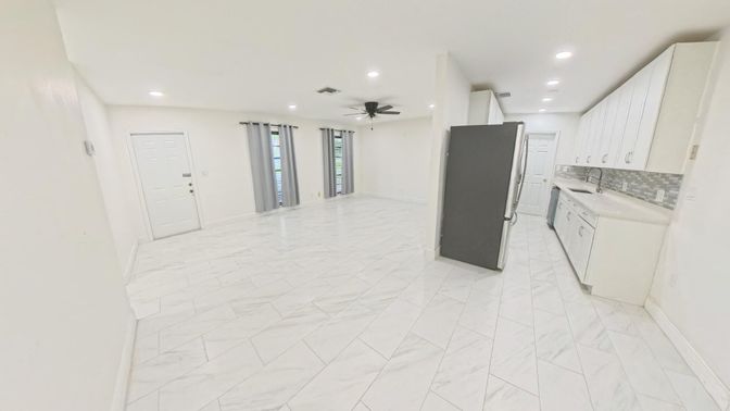 Interior, Kitchen, Marble, Recessed Lighting