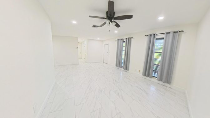Empty room, Interior, Marble, Recessed Lighting