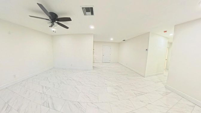 Empty room, Interior, Marble, Recessed Lighting
