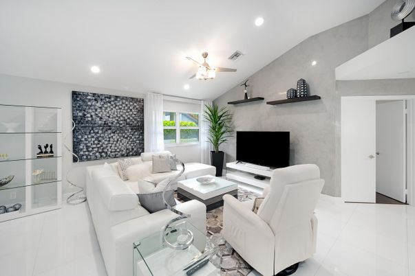 Interior, Living room, Recessed Lighting