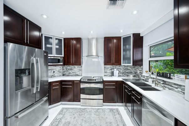 Interior, Kitchen, Recessed Lighting, Stainless Steel Appliances