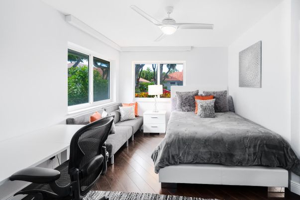 Bedroom, Home Office, Interior, Wood Texture Flooring