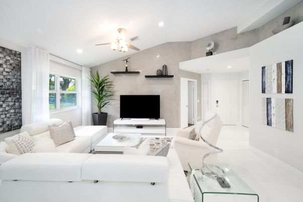 Interior, Living room, Recessed Lighting