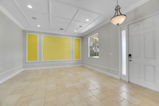 Empty room, Interior, Pendant Lights, Recessed Lighting