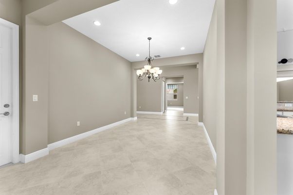 Chandelier, Empty room, Interior, Recessed Lighting