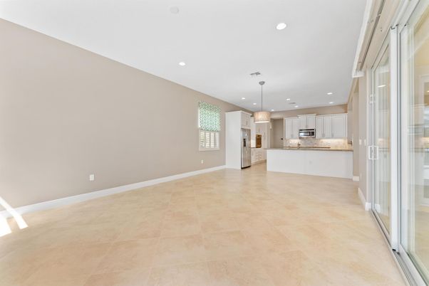 Empty room, Interior, Kitchen, Pendant Lights, Recessed Lighting
