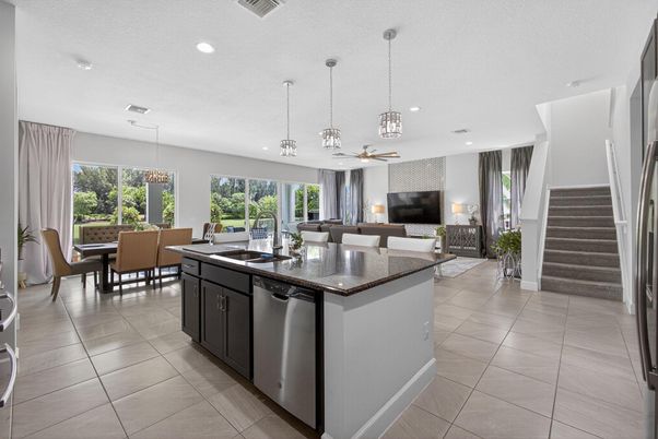 Dining room, Interior, Kitchen, Pendant Lights, Recessed Lighting