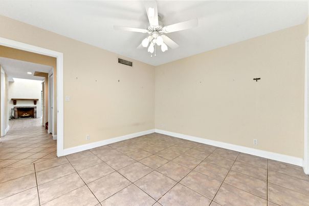 Empty room, Fireplace, Interior