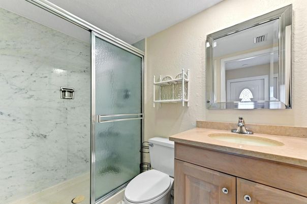 Bathroom, Glass Shower, Interior, Marble Walls