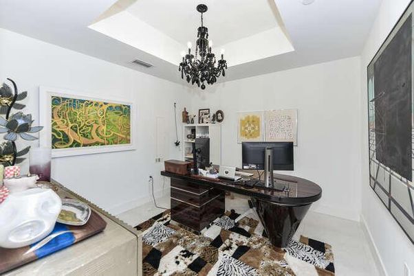 Chandelier, Home Office, Interior