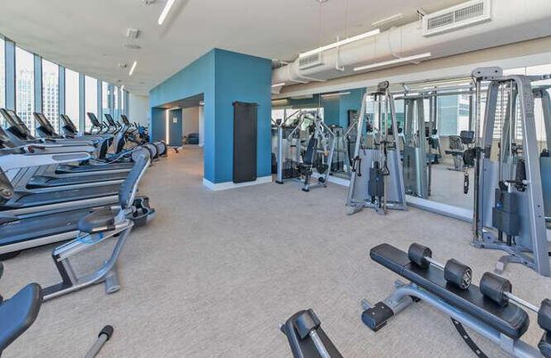 Fitness Equipment, Gym, Interior, Recessed Lighting
