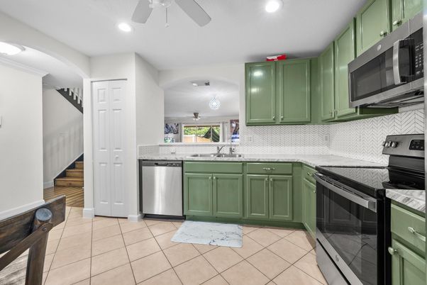 Interior, Kitchen, Recessed Lighting, Stainless Steel Appliances